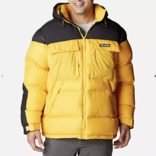 Columbia men’s Ballistic Ridge oversized puffer jacket for $64