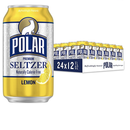 24-pack of Polar lemon flavor seltzer water for $8