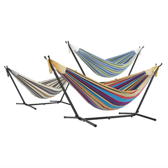 Today only: Vivere double hammock with steel stand for $59