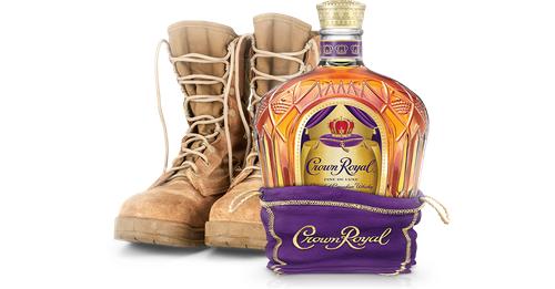 Crown Royal will pack and ship a free military care package for you
