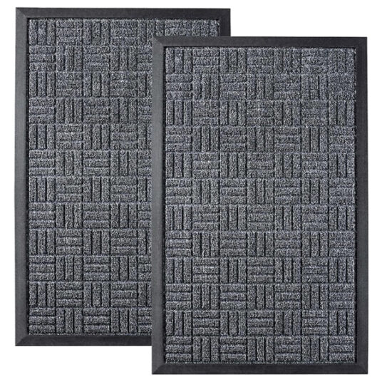 2-piece all-weather entryway door mats for $20