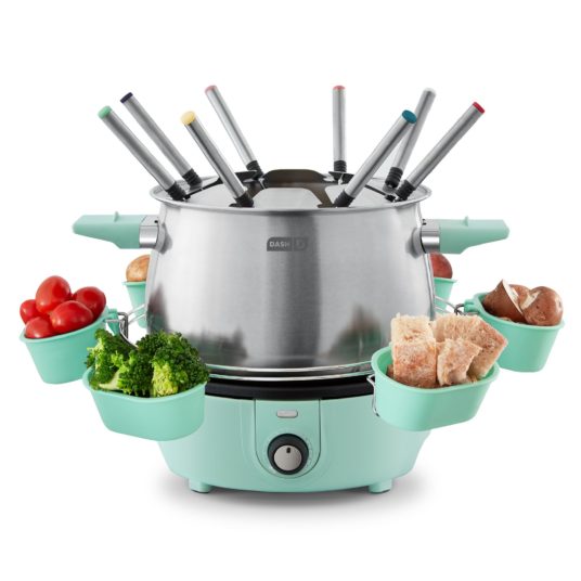 Dash Deluxe stainless steel fondue maker with temperature control for $46