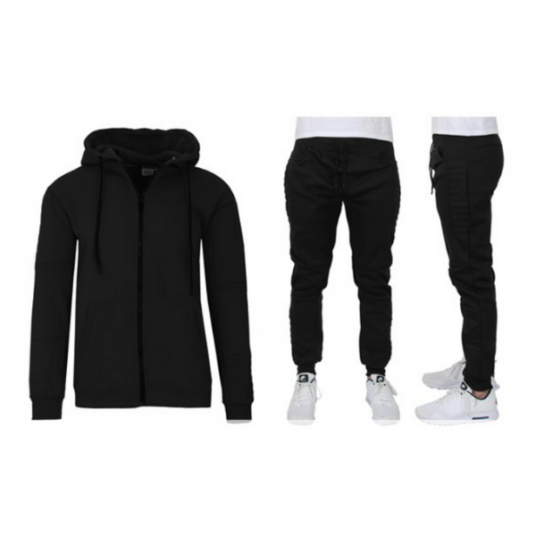 Today only: Men’s fleece-lined Moto hoodie & jogger 2-piece set for $22