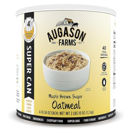 Augason Farms 4-pouch brown sugar oatmeal for $11