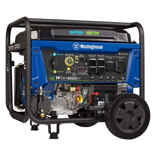 Westinghouse 12,500 watt dual-fuel home backup portable generator for $800