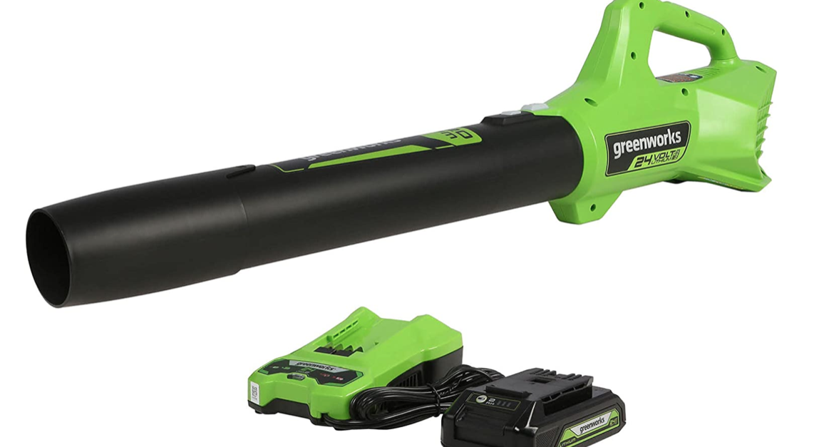 24-volt Greenworks Axial blower with 2Ah battery and charger for $67