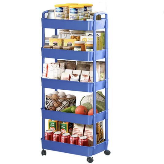 5-tier rolling cart with lockable wheels for $26