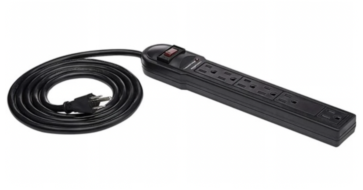 AmazonBasics 6-outlet power strip for $6