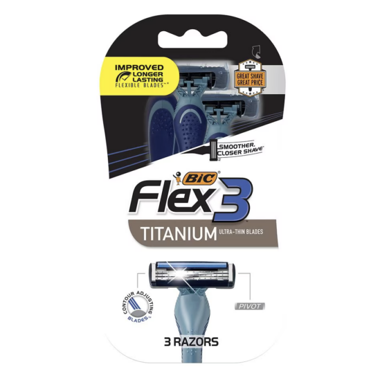 3-pack BIC Flex3 disposable razors for $1