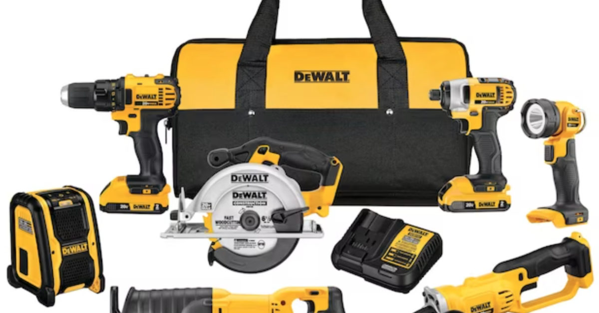 Today only: Dewalt 7-tool 20-volt max power tool combo kit for $399