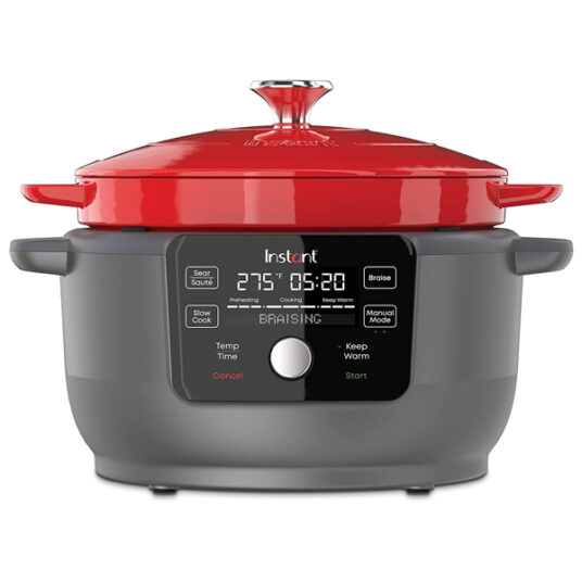 Instant electric round Dutch oven, 6-quart 1500W for $136