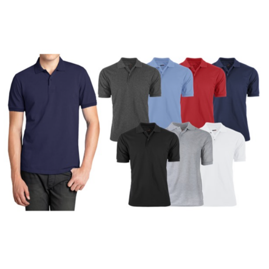 Today only: Men’s 3-pack short sleeve pique polo shirts for $20