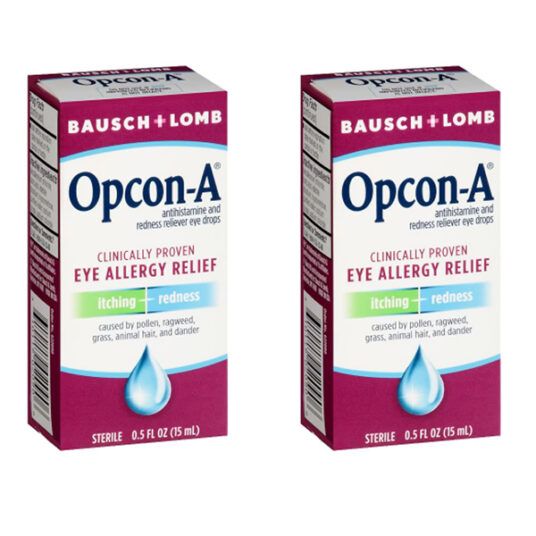 2 Opcon-A itching & redness reliever eye drops for $3