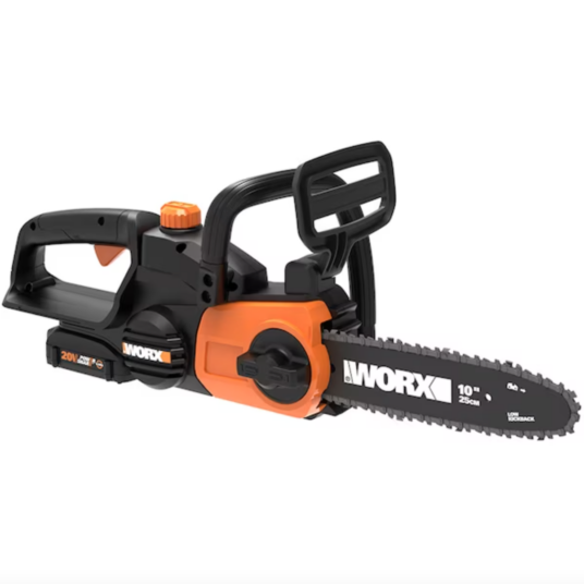 Today only: Worx Power Share 20-volt max 10-in cordless electric chainsaw for $119