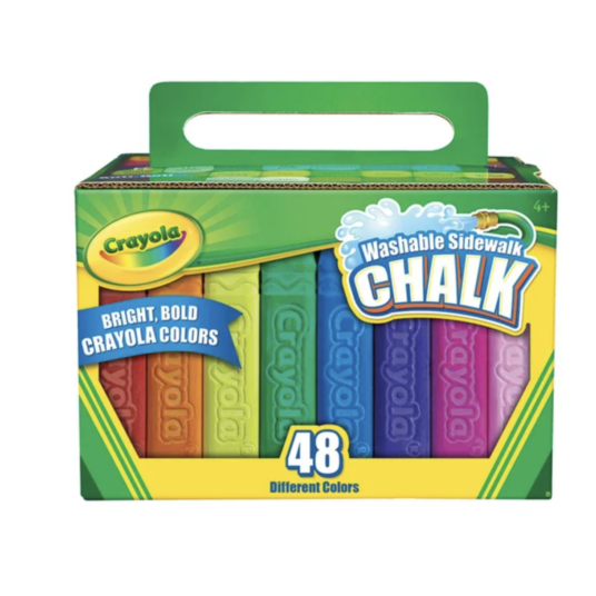 48-count Crayola washable sidewalk chalk set for $4