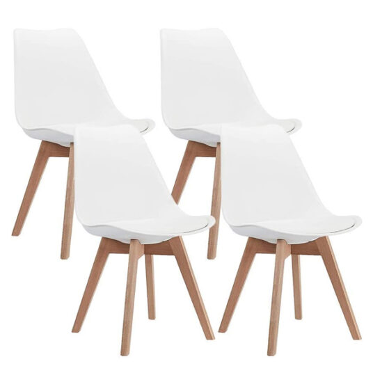 4-piece modern dining chair set for $110