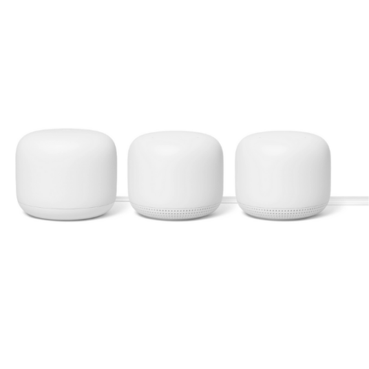 Google Nest Wi-Fi 3-pack mesh router with 2 points for $140
