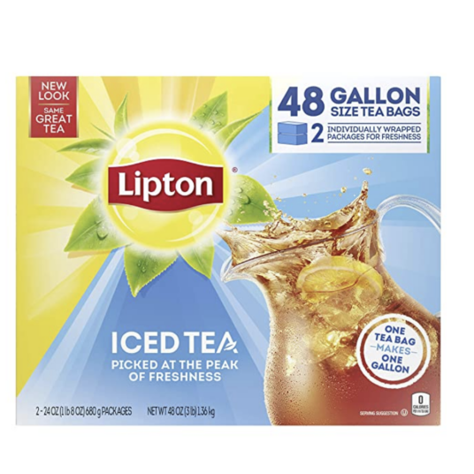 48-count Lipton gallon-sized iced tea bags for $6