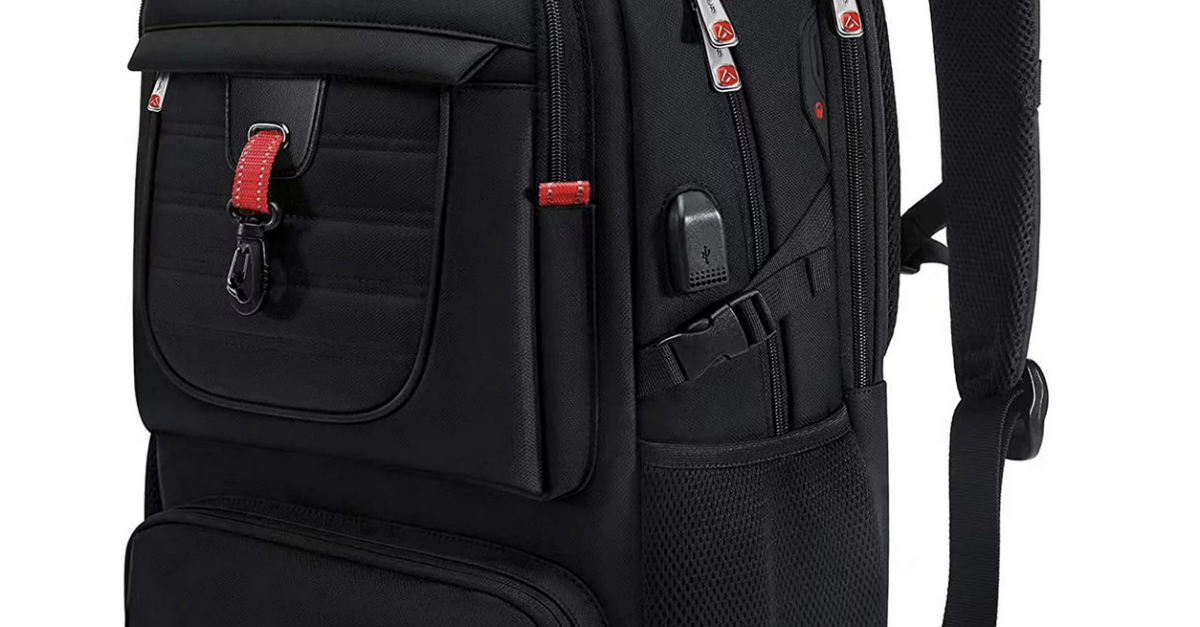 17-inch laptop travel backpack with USB charging port for $32
