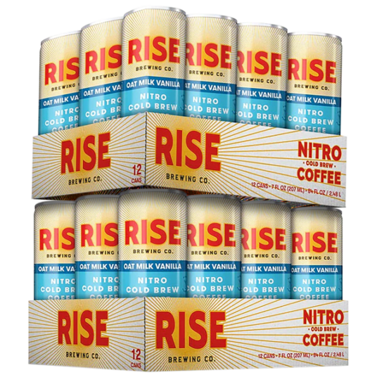 Today only: 24-pack of Rise Brewing oat milk vanilla nitro cold brew coffee for $30 shipped