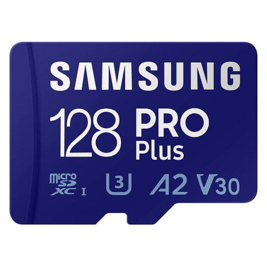 Samsung Pro Plus 128GB memory card with adapter for $15