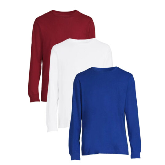 George men’s long sleeve crew neck tee 3-pack for $12