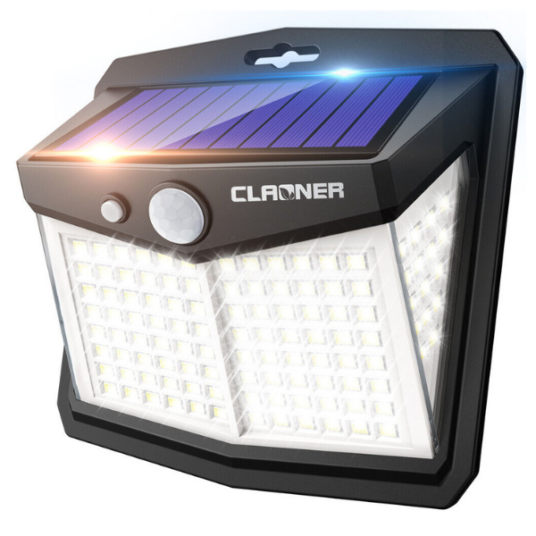 Claoner solar power LED motion sensor outdoor security lamp for $8