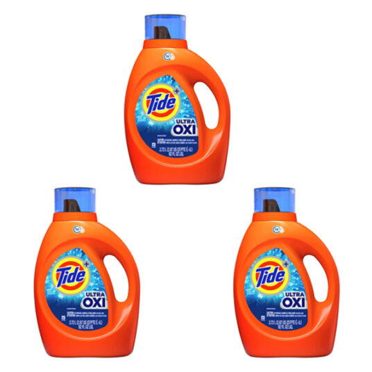 3-count Tide Ultra Oxi 92-oz laundry detergent for $27