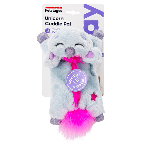 Petstages Cuddle Pal microwaveable plush unicorn cat toy for $5