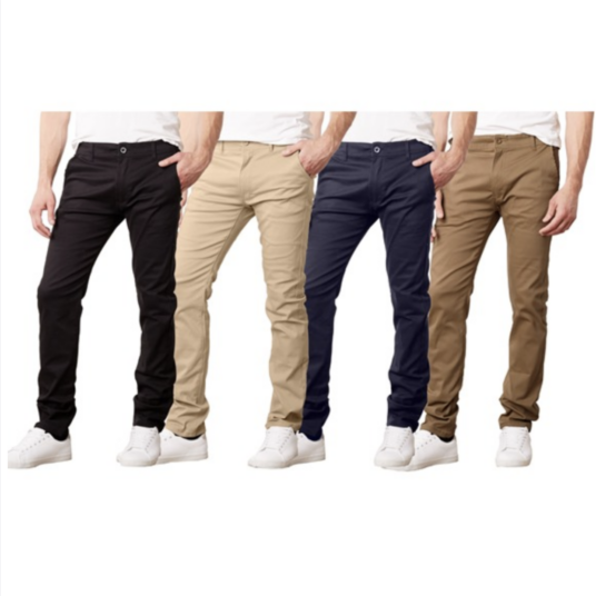 Today only: 3-pack men’s 5-pocket stretch chino pants for $25