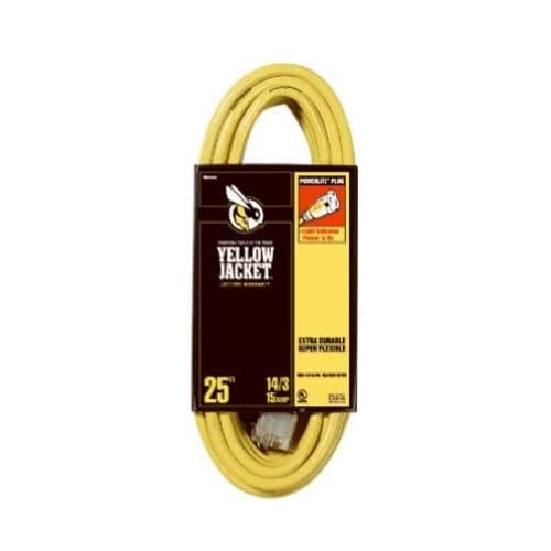 15-amp Yellow Jacket UL listed 25″ extension cord for $16