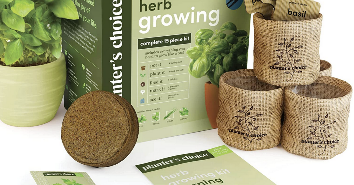 Planters’ Choice indoor herb garden starter kit for $20