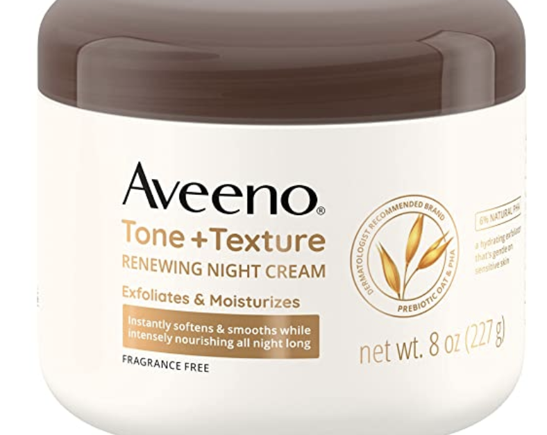 Aveeno Tone + Texture Renewing Night cream for $8