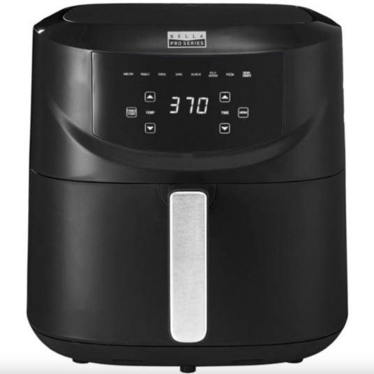 Today only: Bella 8-qt. digital air fryer with divided baskets for $40