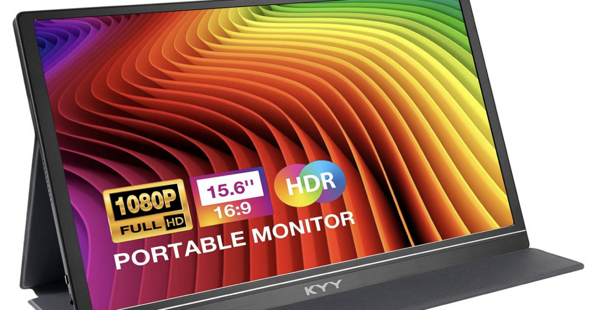 KYY 15.6″ portable laptop monitor for $84