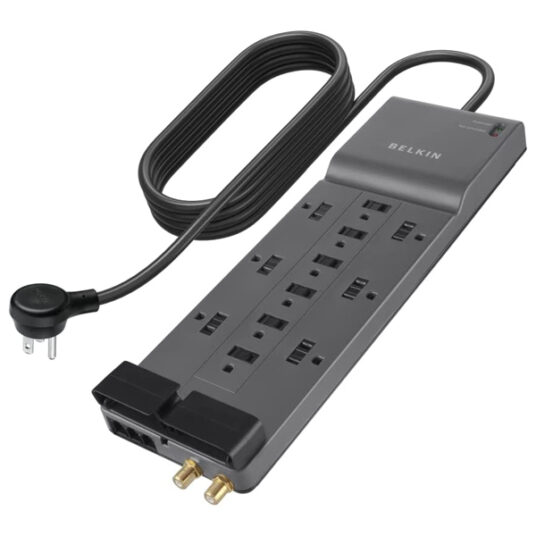 Belkin power strip surge protector with 12 outlets for $24