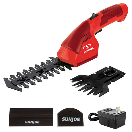 Sun Joe cordless 2-in-1 hedge trimmer for $33