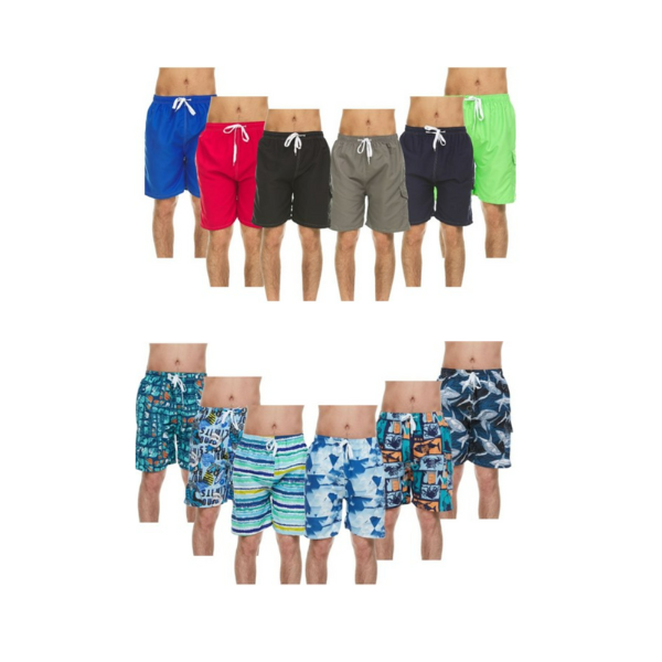 3-pack of men’s swim cargo pocket shorts for $30