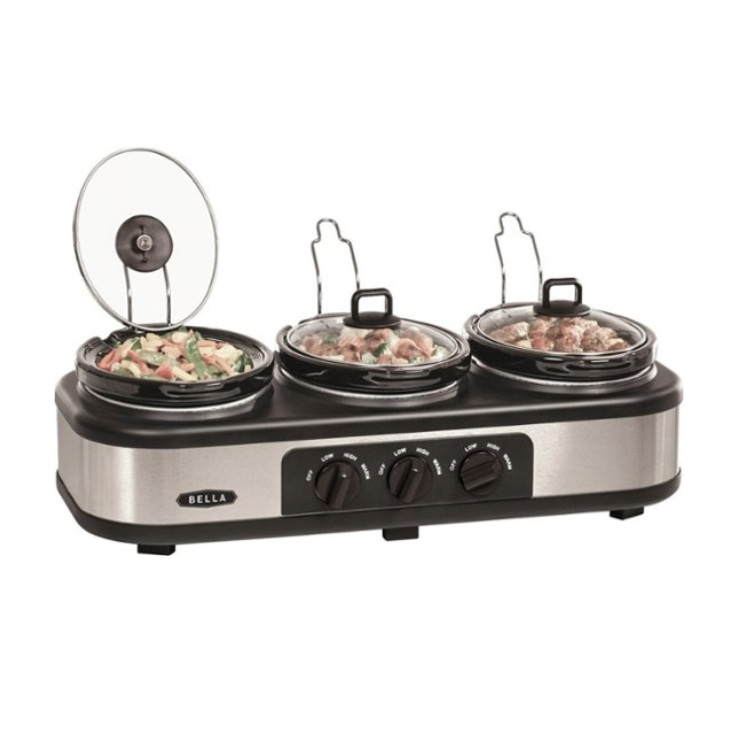 Today only: Bella 3 x 1.5-quart triple slow cooker for $30 - Clark Deals