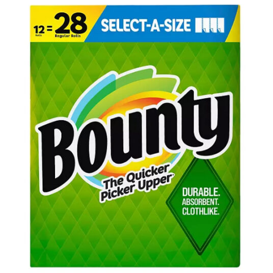 Save $10 on 2 Bounty Select-A-Size paper towel 12-packs