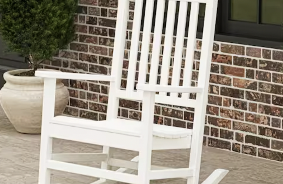 Today only: Grant Park White Polywood outdoor rocking chair for $90