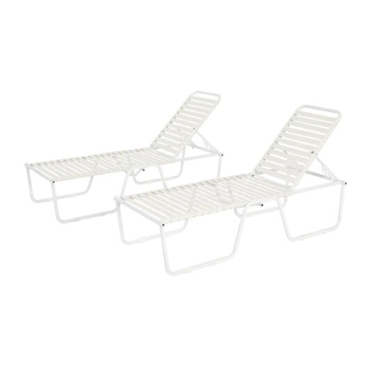 2-pack Hampton Bay galvanized steel lounge chairs for $129