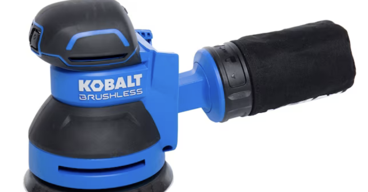 Kobalt 24-volt brushless cordless orbital sander for $44
