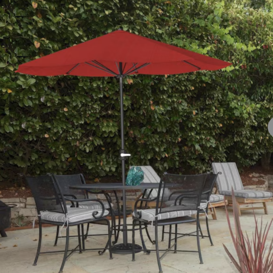 Nature Spring 9-ft red garden patio umbrella for $30