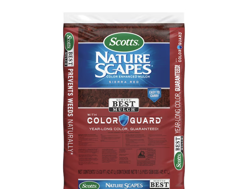 Scotts Nature Scapes 1.5-cu ft. color enhanced mulch for $2