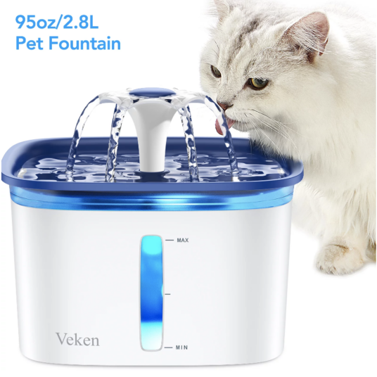 Veken 95-oz./2.8L pet water fountain for $17