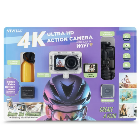 Vivitar 4K Ultra HD action camera kit for $10