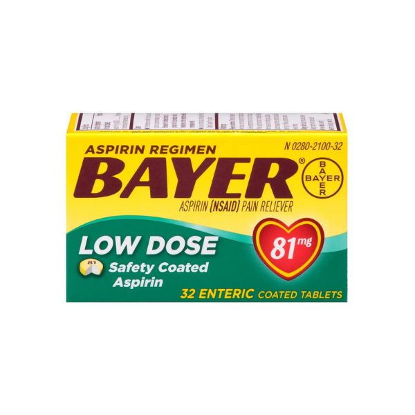 32-count Bayer low dose aspirin for 44 cents