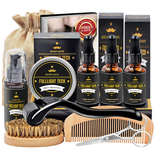 10-piece beard grooming and growth kit for $12