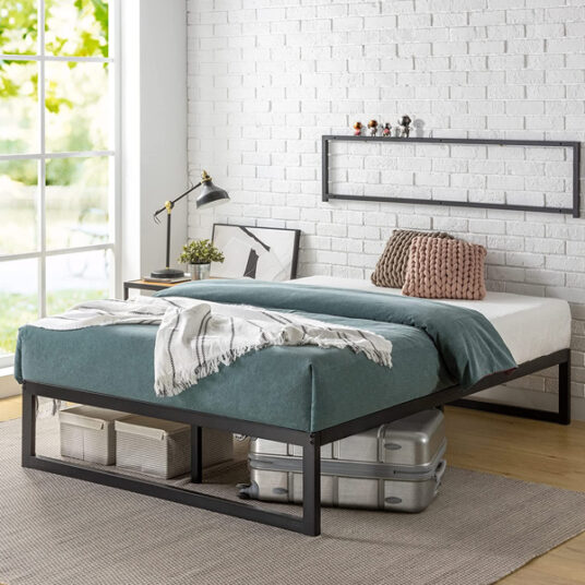 Zinus Abel full-sized metal platform bed frame for $80